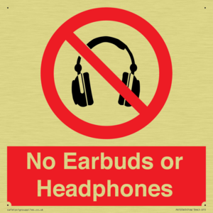 No Earbuds or Headphones